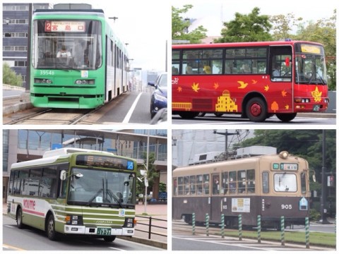 バスとか路面電車とか。